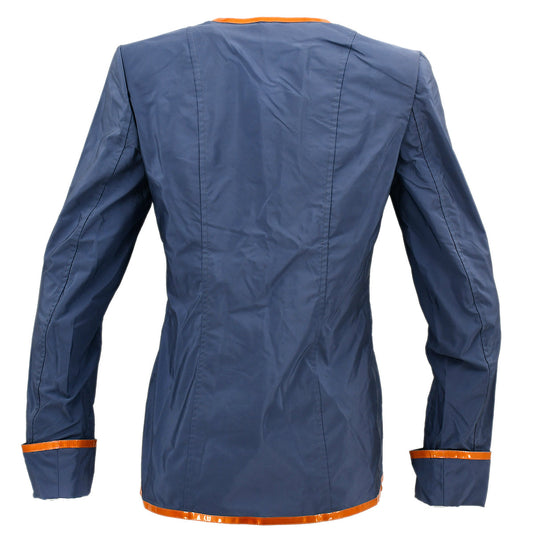 Luxury Chanel Collarless Jacket Blue 00T #40