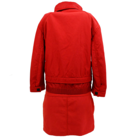 Luxury Chanel Sport Line Setup Suit Jacket Skirt Red 03A #44 #40