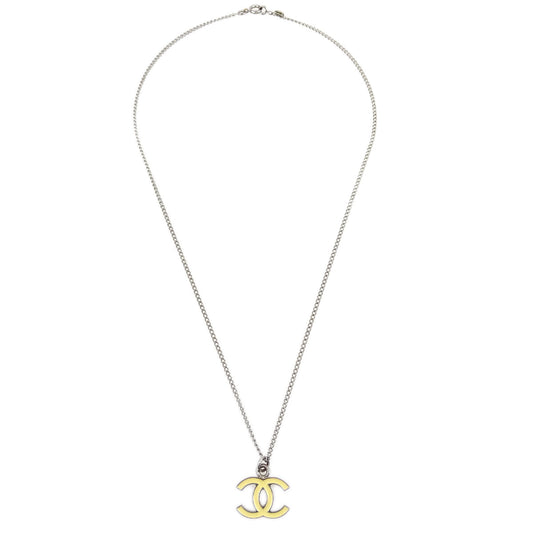Luxury Chanel Chain Necklace Silver White 06V