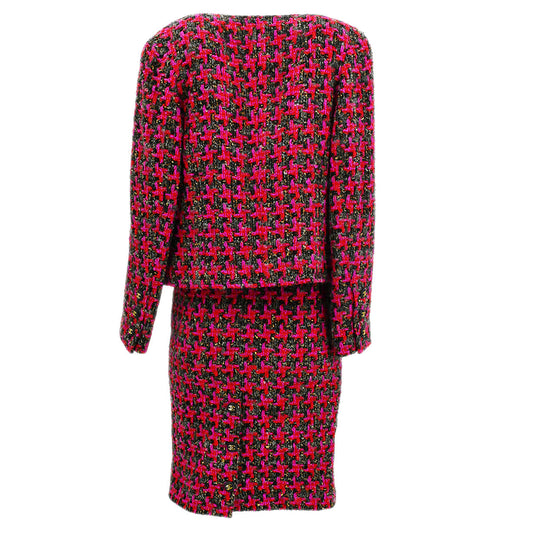 Luxury Chanel Setup Suit Jacket Skirt Pink 29 #36