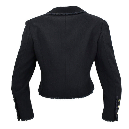 Luxury Chanel Single Breasted Jacket Black