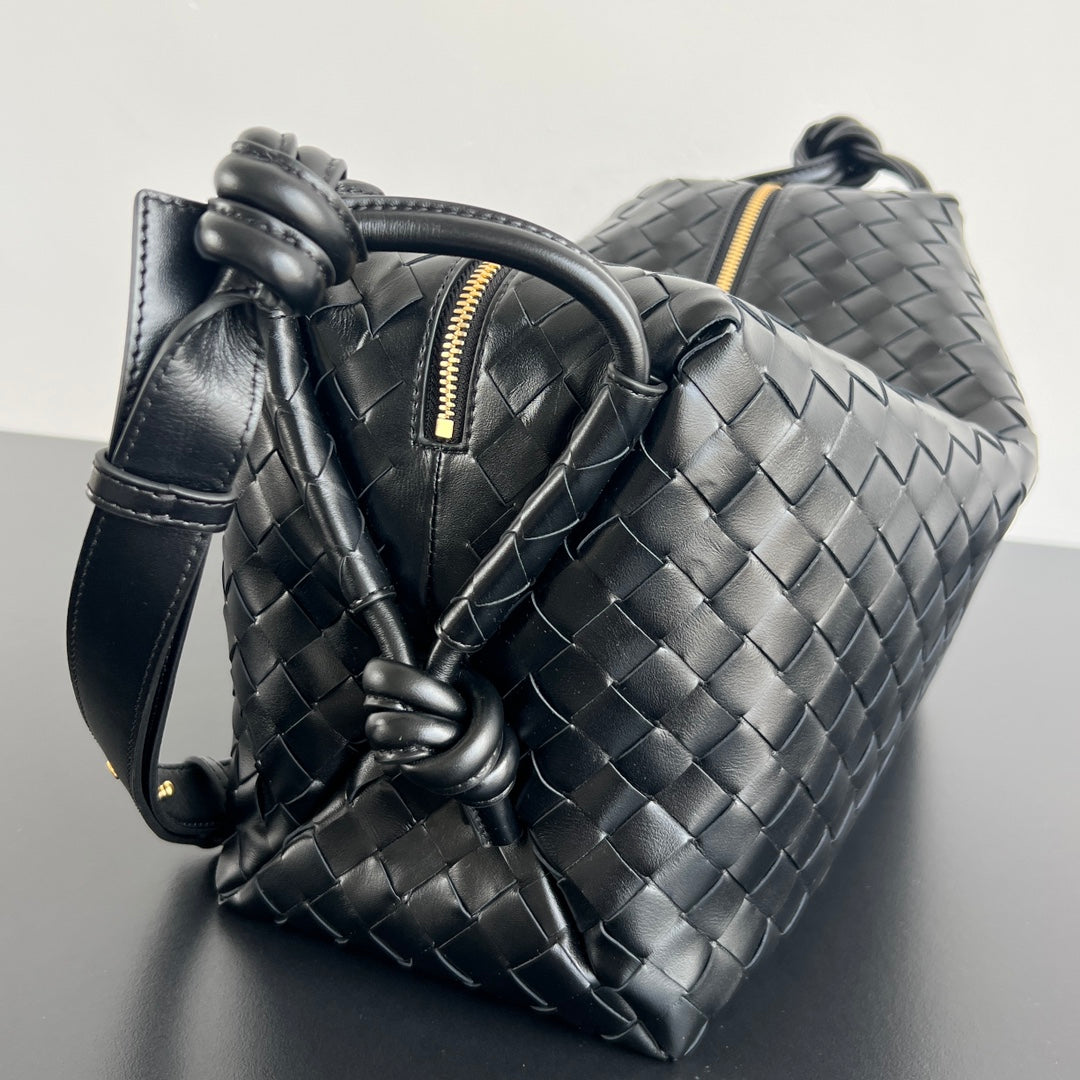 Luxury Bottega Veneta BV Loop Weekender 38cm Black Calfskin