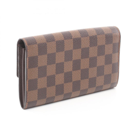 Louis Vuitton Damier Ebene Sarah Wallet Canvas Long Wallet N61734 in Great Condition