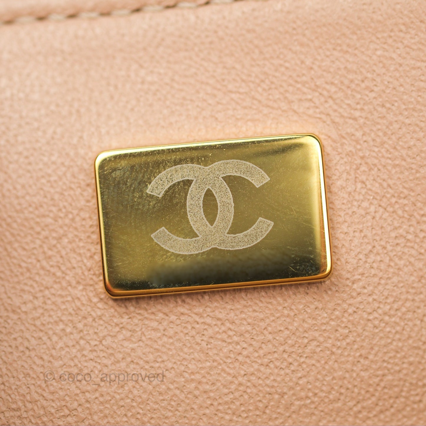 Chanel Quilted Mini Rectangular Beige Lambskin Gold Hardware