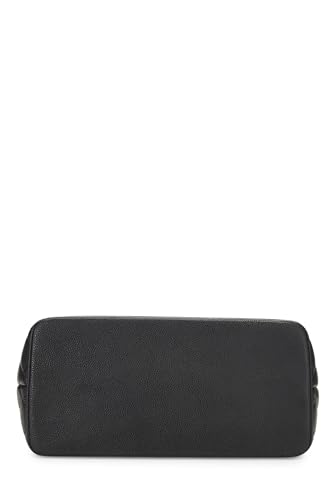 Chanel, Black Quilted Caviar Medallion Tote, Black