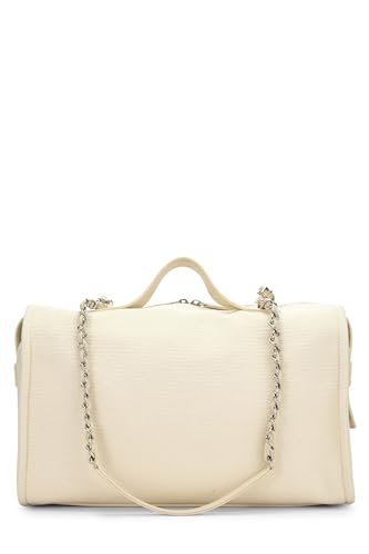 Chanel, Beige Canvas Deauville Boston, Beige