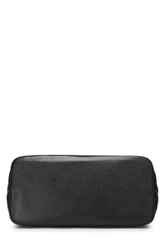 Chanel, Black Quilted Caviar Medallion Tote, Black