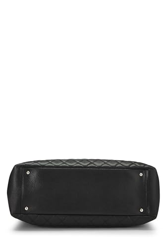 Chanel, Black Quilted Caviar Grand Shopping Tote (GST) XL, Black