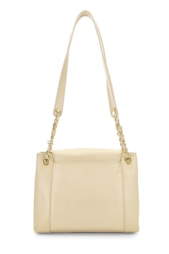 Chanel, White Caviar Zip Tote, White