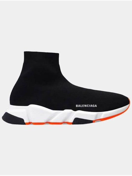 Luxury Balenciaga Speed Runner High Top Sneakers Black Orange