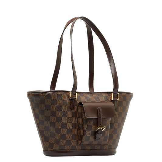 Louis Vuitton PM Handbag N51121 Brown PVC Leather Louis Vuitton