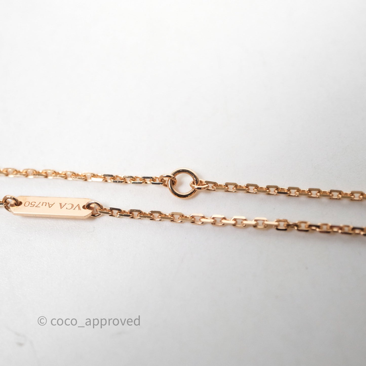 Van Cleef & Arpels Vintage Alhambra Pendant Grey Mother-of-pearl Rose Gold