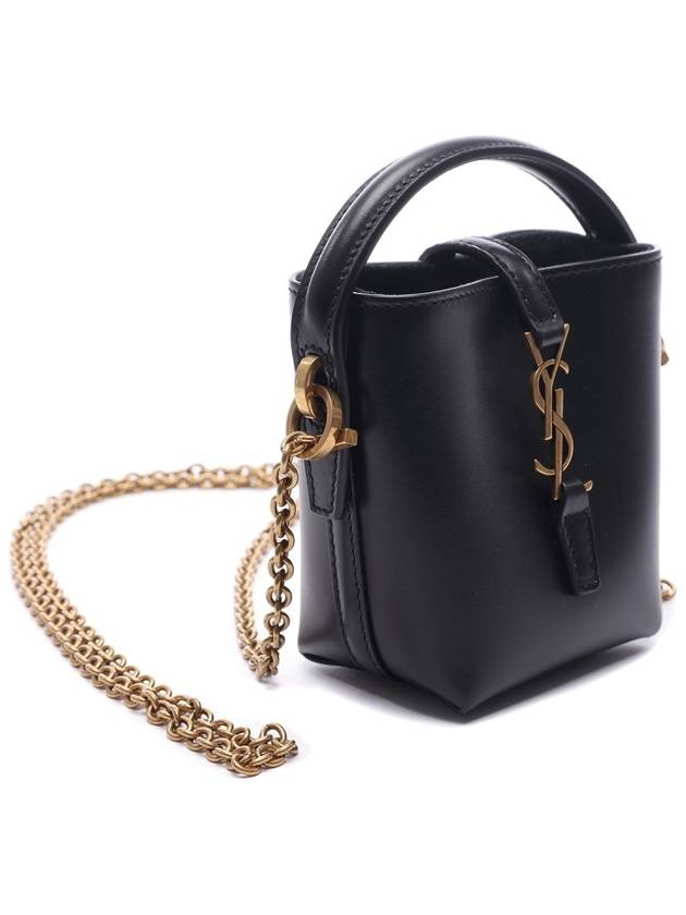 Luxury Saint Laurent Le 37 Micro Bucket Bag Black