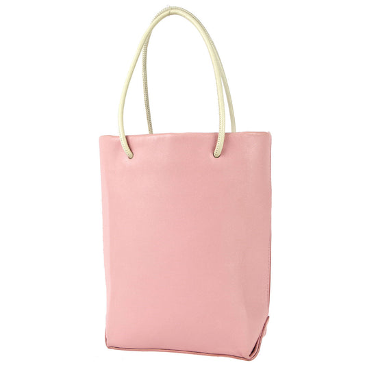 Luxury Chanel 1989-1991 * Essential Tote Bag Pink White Calfskin