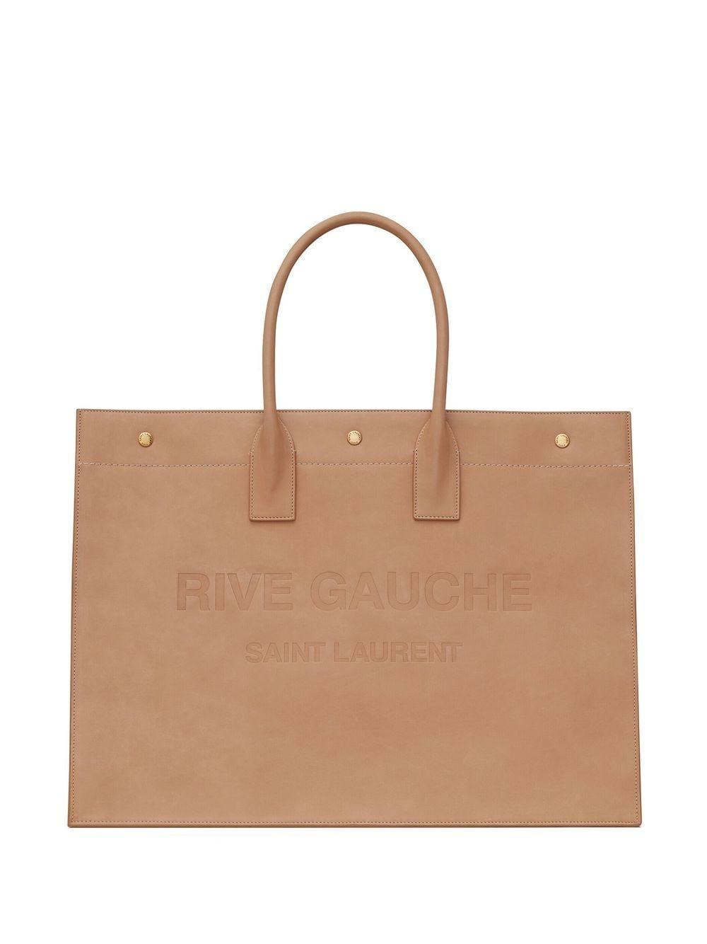 Luxury Saint Laurent Men's Ysl Rive Gauche Tote in Vintage Brown Gold | 587273BWRPW2725
