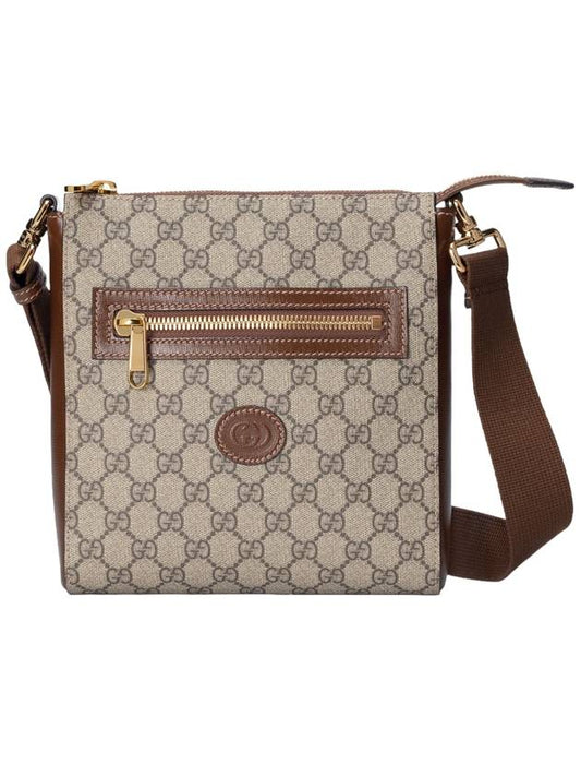 Luxury Gucci Trending 2025 GG Superme Canvas Messenger Bag Beige Ebony