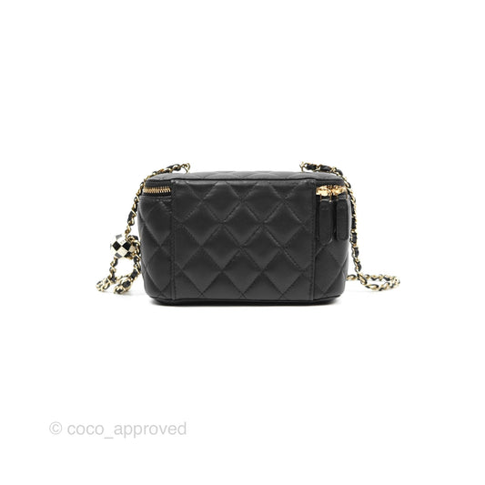 Chanel Ball Crush Vanity with Chain Black Lambskin Gold Hardware