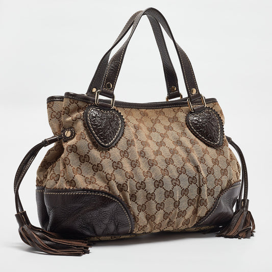 Luxury Gucci Trending 2025 Beige/brown Gg Canvas And Leather Tribeca Satchel