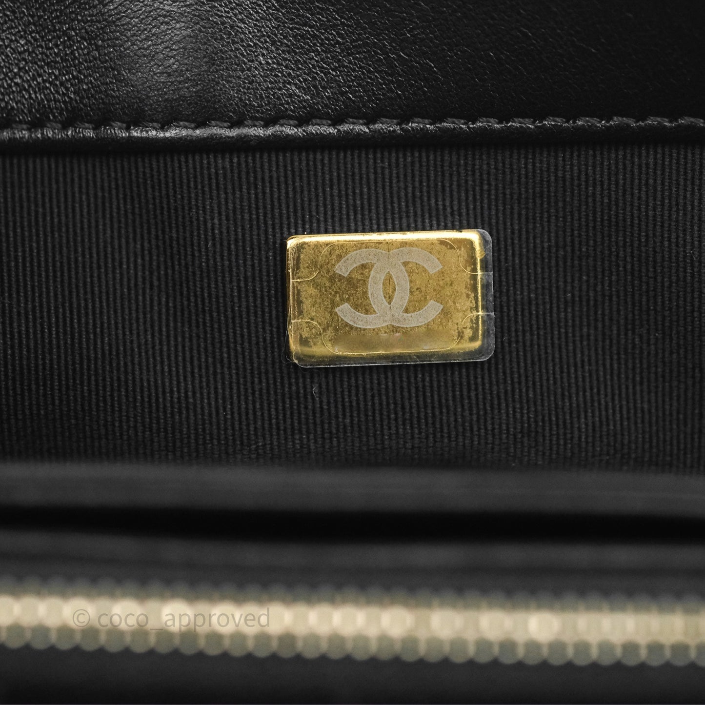 Chanel Small All Slide Adjustable Chain Flap Bag Black Lambskin Aged Gold Hardware 22K