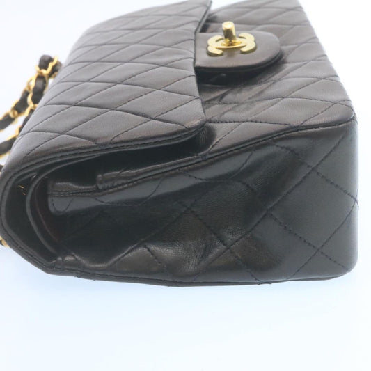 CHANEL Classic Matelasse 23 Chain Flap Shoulder Bag Lamb Skin Black 29002A
