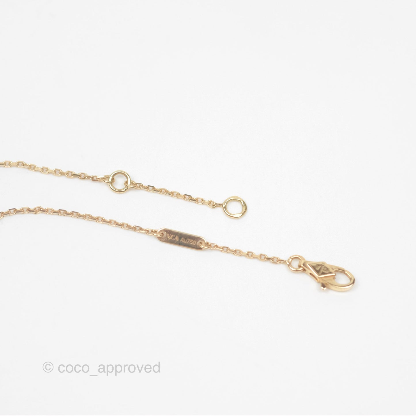 Van Cleef & Arpels 18K Yellow Gold Mother of Pearl Sweet Alhambra Butterfly Pendant Necklace