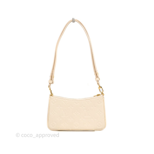 Louis Vuitton Easy Pouch On Strap Crème Monogram Empreinte Leather