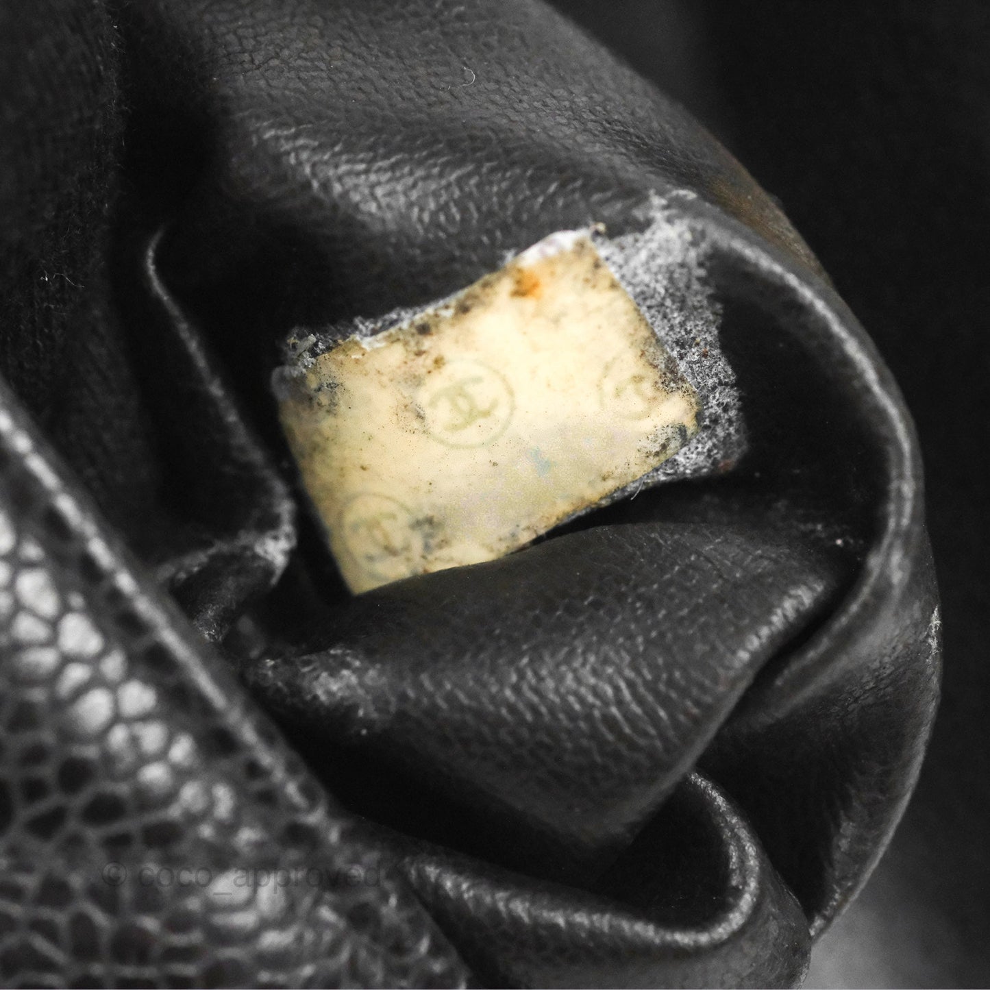 Chanel Vintage Belt Bag Quilted Black Caviar 24K Gold Hardware
