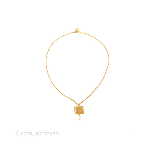 Christian Dior Miss Dior Necklace Gold Tone