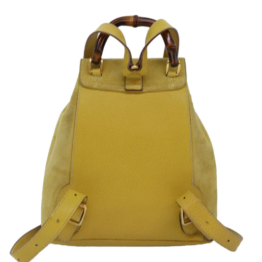 Luxury Gucci Trending 2025 Bamboo Suede Backpack Bag ()