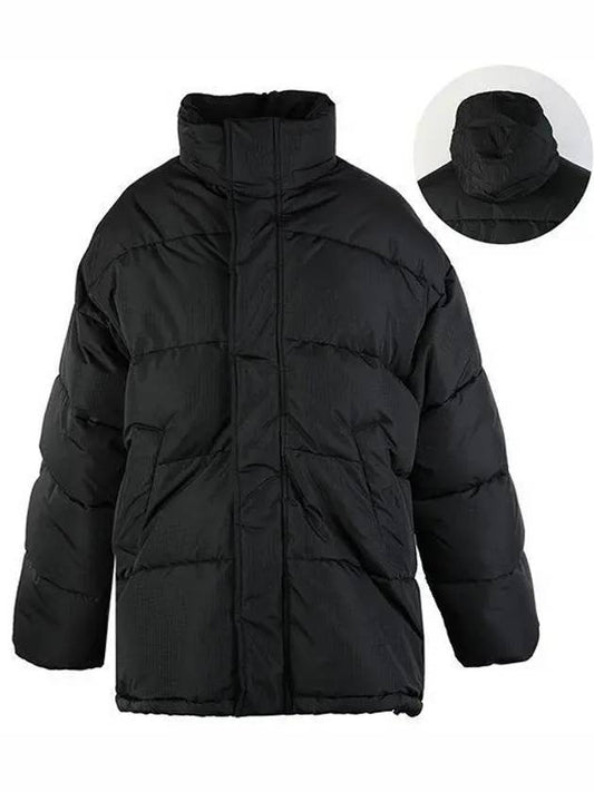 Luxury Balenciaga Logo Puffer Padding Black