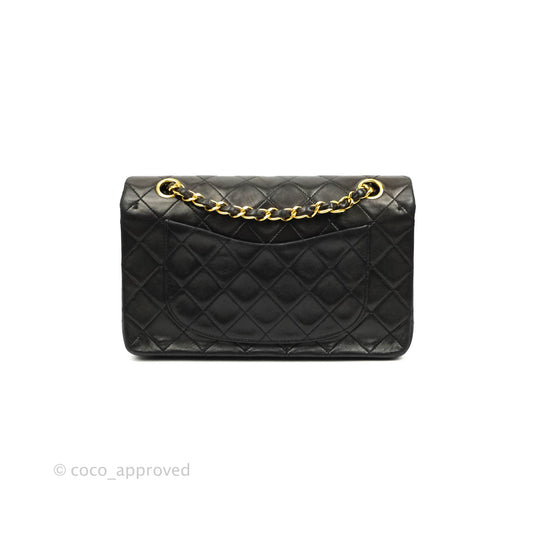 Chanel Classic Vintage Small S/M Flap Dark Brown Lambskin 24K Gold Hardware