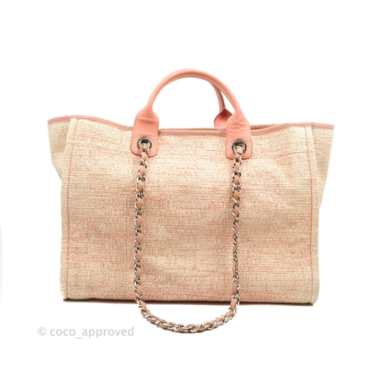 Chanel Large Deauville Pink Tweed