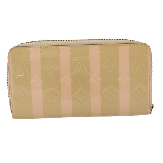 LOUIS VUITTON Vernis Rayure Zippy Wallet Long Wallet Beige M58037 30210