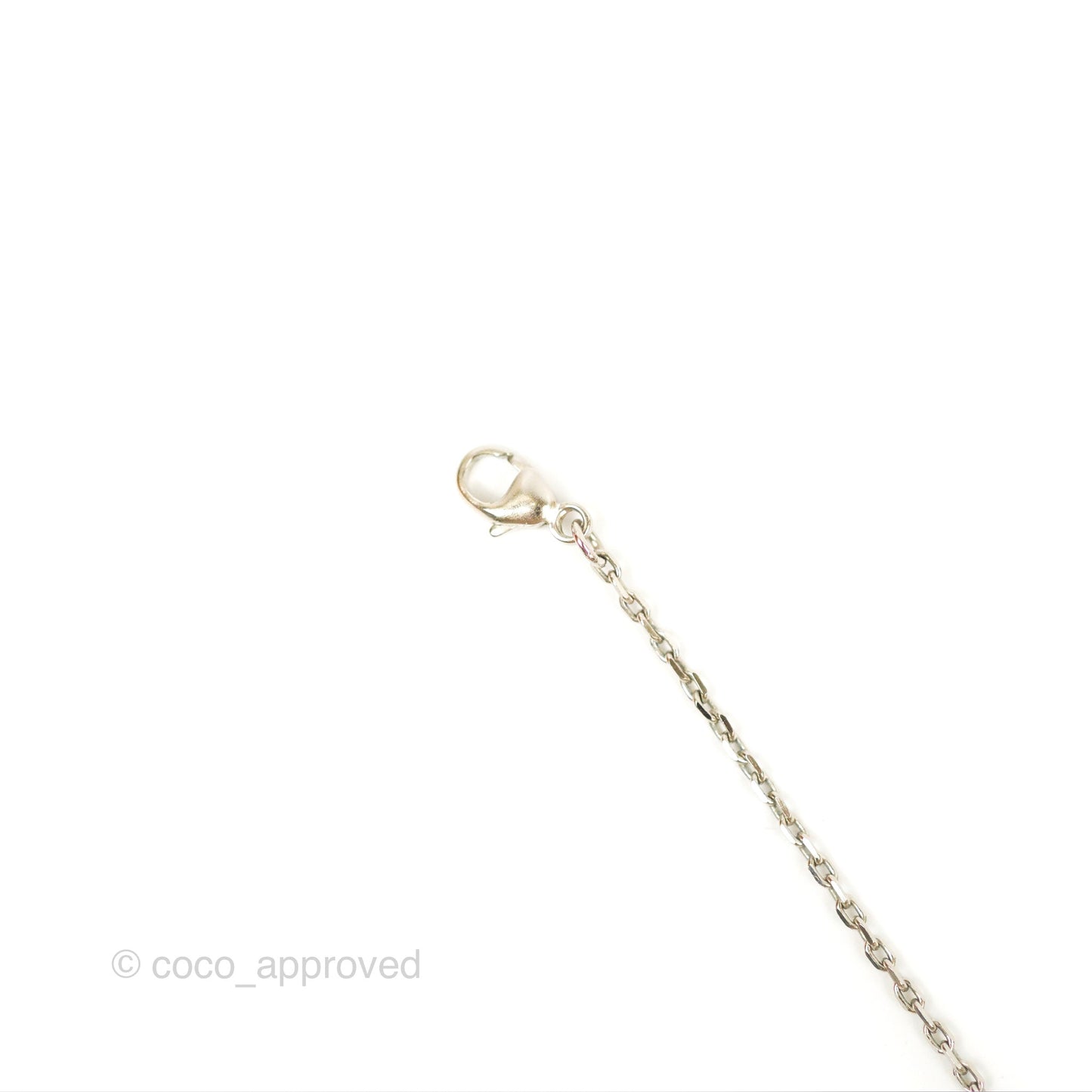 Hermès Pop H Pendant Necklace White Silver Hardware