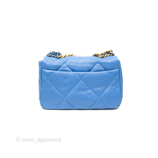Chanel 19 Small Blue Mixed Hardware