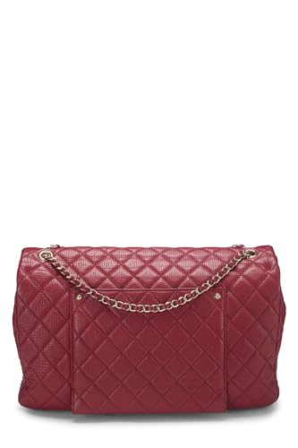 Chanel, Red Quilted Calfskin New Classic XXL, Red
