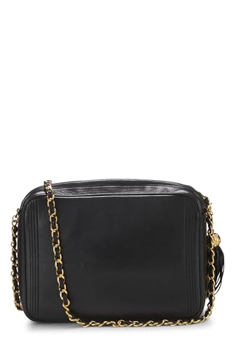 Chanel, Black Lambskin Pocket Camera Bag Medium, Black