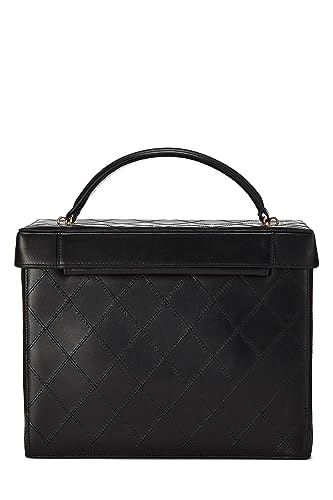 Chanel, Black Lambskin Circle 'CC' Vanity Large, Black