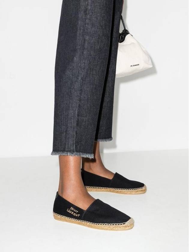 Luxury Saint Laurent Women's Monogram Espadrilles Black