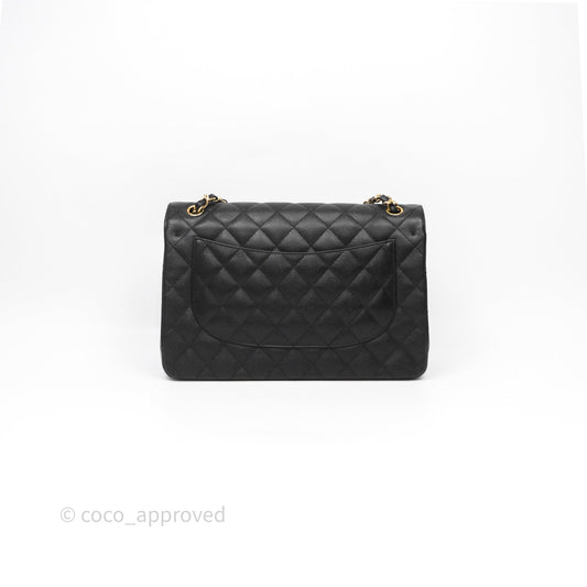 Chanel Jumbo Double Flap Black Caviar Gold Hardware