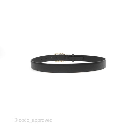 Chanel Pearl CC Belt Black Size 75 24S