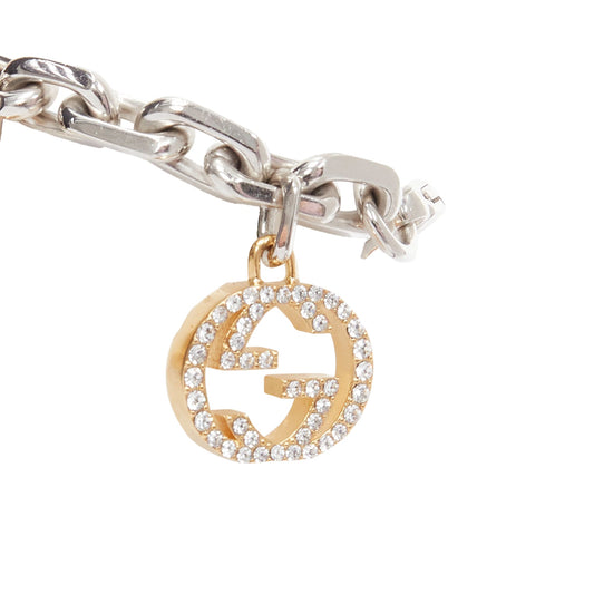 Gucci Luxury Balenciaga Hacker Project silver GG B logo charms bracelet