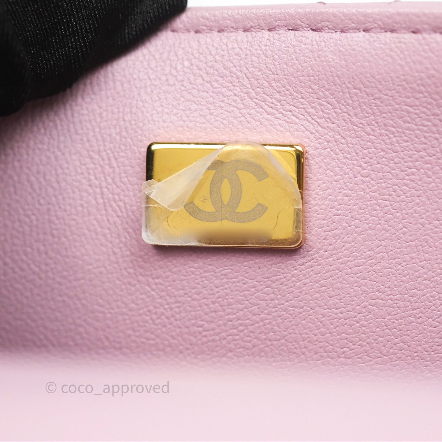 Chanel Top Handle Mini Rectangular Flap Pink Lambskin Gold Hardware