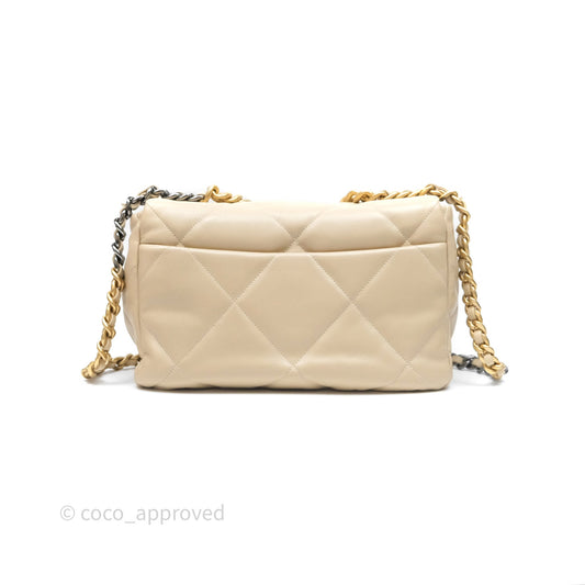 Chanel 19 Medium Beige Mixed Hardware