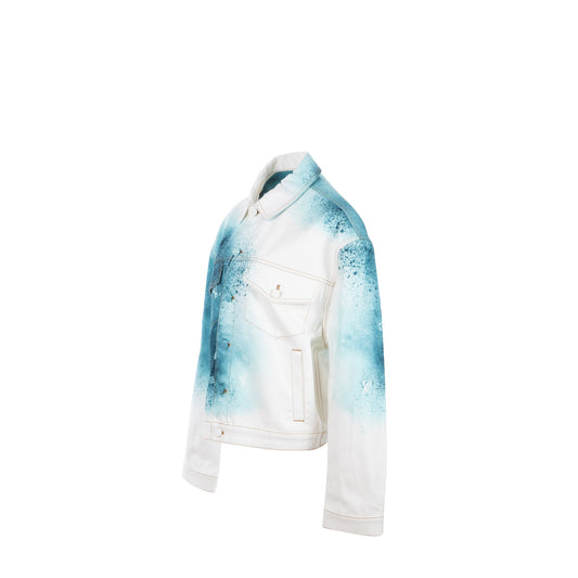 Louis Vuitton Size 48 LV Spray Denim Jacket Cotton Multicolour