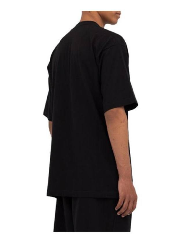 Luxury Balenciaga Gym Wear Logo Print Short Sleeve T-Shirt Black