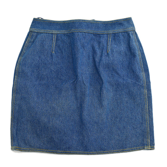 Luxury Chanel Spring 1994 CC button-embellished denim mini skirt #36