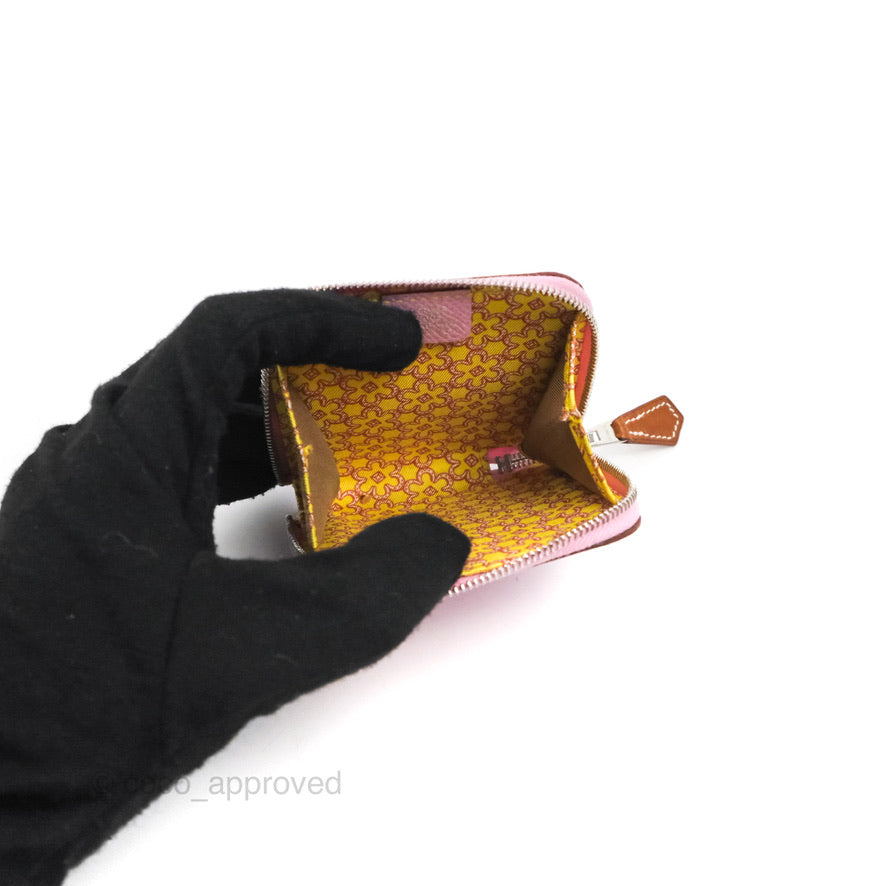 Hermès Silk In Compact Wallet Pink Epsom