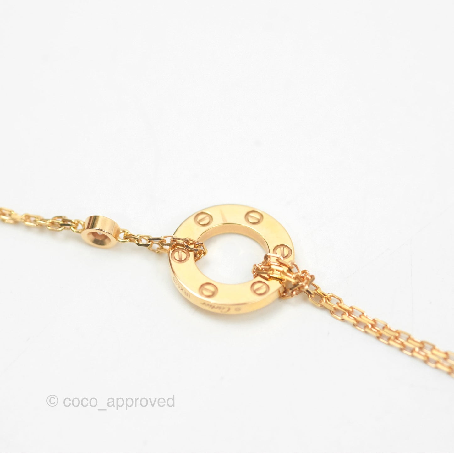 Cartier Love Necklace Rose Gold 2 Diamonds