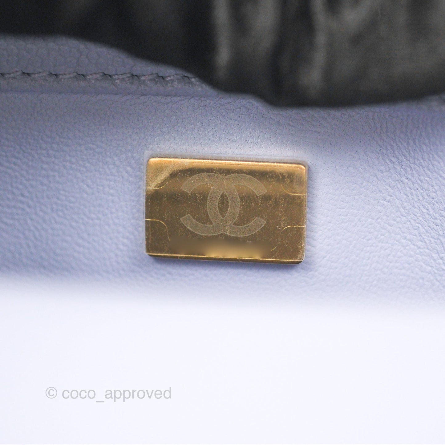 Chanel Mini Coco Handle Lilac Caviar Gold Hardware